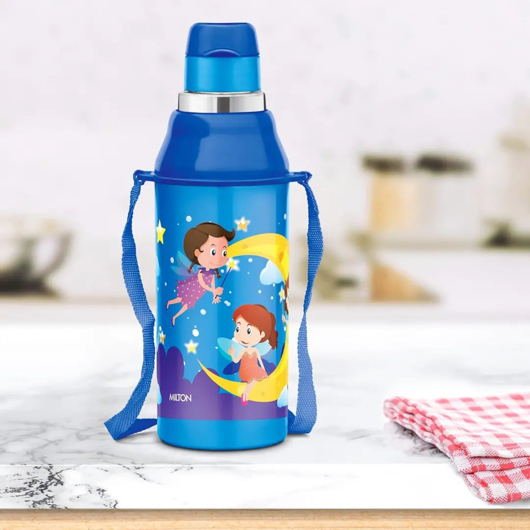 Milton Kool Steelight Steel Thermoware Kids Water Bottle, Insulated Inner Steel 400ml