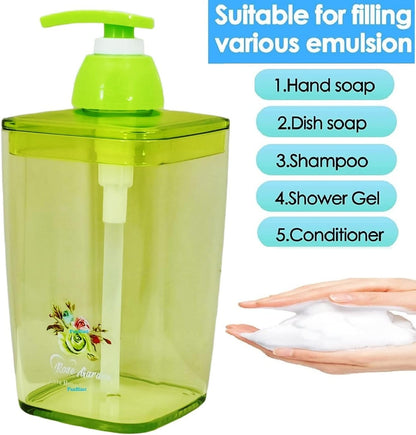 Rose Garden Liquid Soap and Shampoo Dispenser