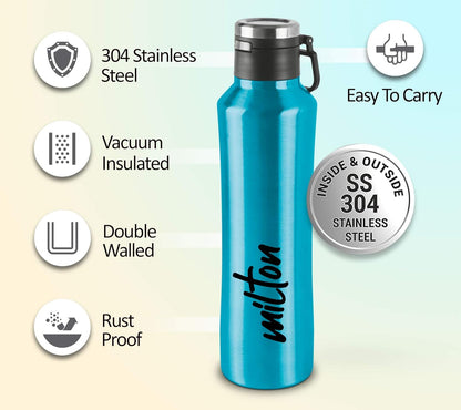 Milton Gulp Thermosteel 24 Hours Hot or Cold Water Bottle 600ml, 1 Piece