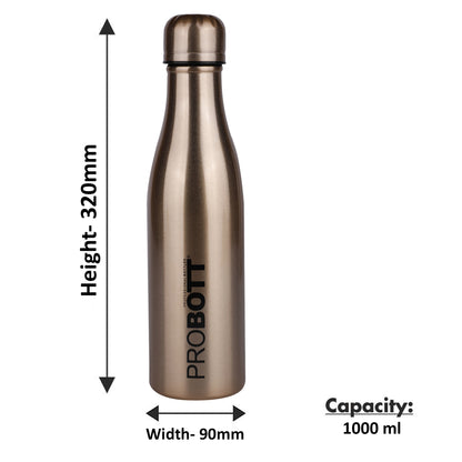 PROBOTT Vintage Vacuum Flask Capacity 1000 ml, Hot and Cold Water Bottle