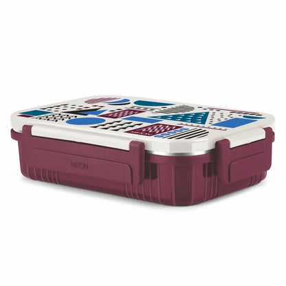 Milton Fun Feast Lunch Box 3 Compartments Vacuum Insulated Stainless Steel, Food Grade, PU Insulated