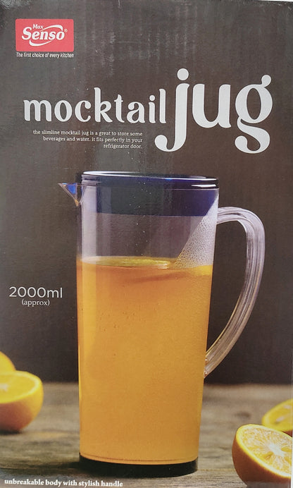 Senso Mocktail Jug, 2000ml approx, unbreakable body with stylish handle