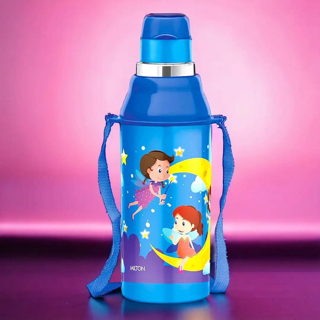 Milton Kool Steelight Steel Thermoware Kids Water Bottle, Insulated Inner Steel 400ml