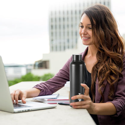 Milton Aura Thermosteel Water Bottle, 1000ml, 24 Hours Hot and Cold, Easy to Carry, Rust & Leak Proof