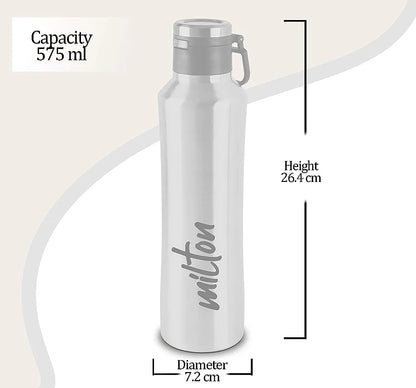 Milton Gulp Thermosteel 24 Hours Hot or Cold Water Bottle 600ml, 1 Piece