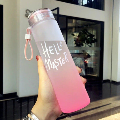 Hello Master Colorful Water Bottle with Airtight Cap Holder Strap, Leak Proof,BPA Free