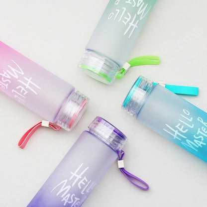 Hello Master Colorful Water Bottle with Airtight Cap Holder Strap, Leak Proof,BPA Free