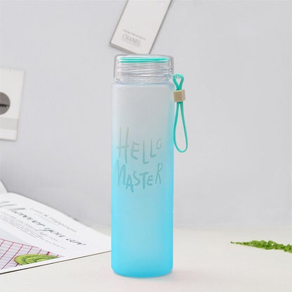 Hello Master Colorful Water Bottle with Airtight Cap Holder Strap, Leak Proof,BPA Free