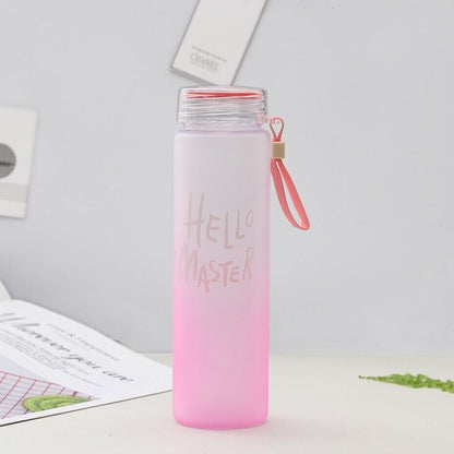 Hello Master Colorful Water Bottle with Airtight Cap Holder Strap, Leak Proof,BPA Free