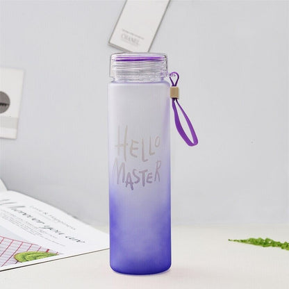 Hello Master Colorful Water Bottle with Airtight Cap Holder Strap, Leak Proof,BPA Free