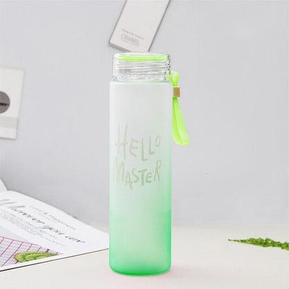 Hello Master Colorful Water Bottle with Airtight Cap Holder Strap, Leak Proof,BPA Free