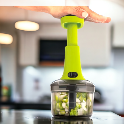 Senso Wonder Push Chopper Hand Push Fruits and Vegetable Sharp Stainless Steel Blades, Unbreakable