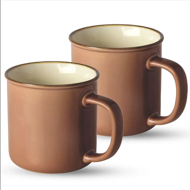 Treo Glare Ceramic Mug, 240 ml, Set of 2